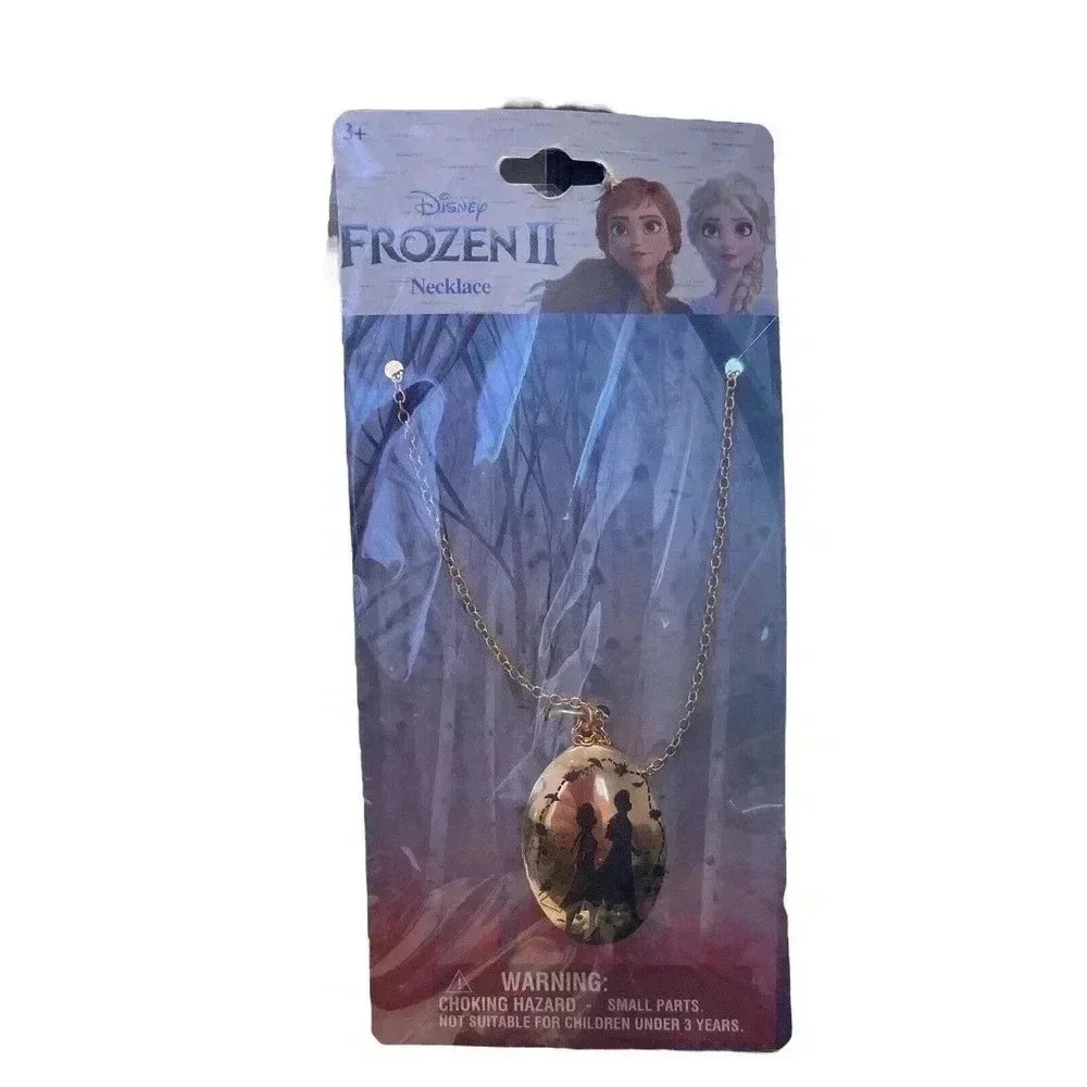 Disney Frozen II Necklace Elsa & Anna Gold Colored Locket Children 3+